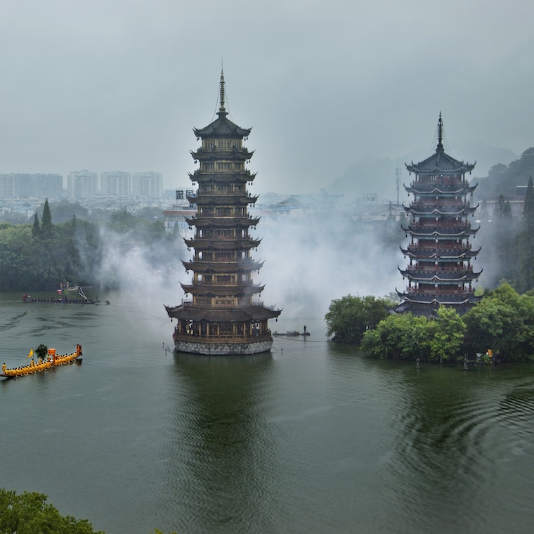 Sun and Moon Twin Pagodas
